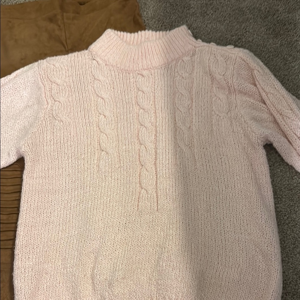 Fame and Partners Pink Cowl Neck Sweater